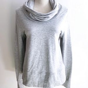Super Soft Yogalicious Gray Cowl Neck Top
